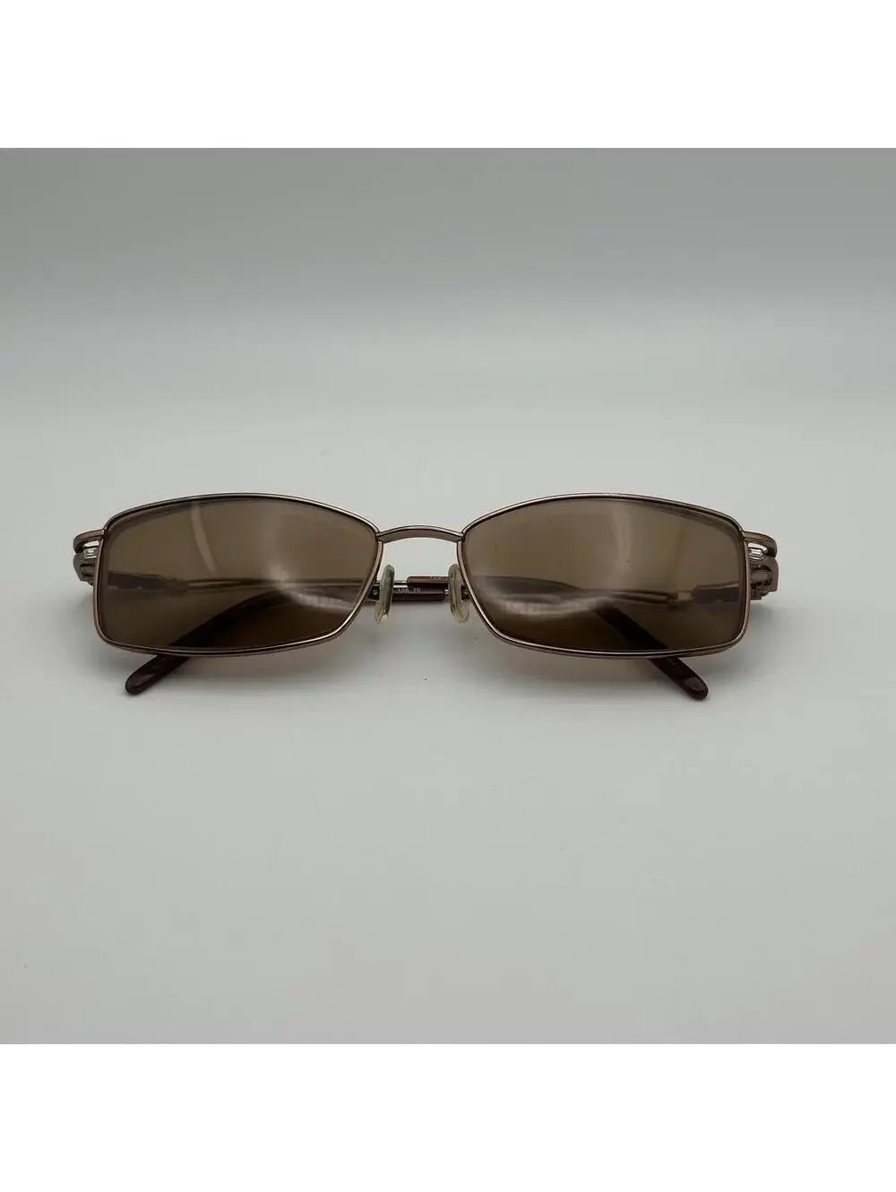 Takumi Rectangular Metal Prescription Glasses Frame with Clip-On Sunglasses